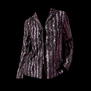 Black & White Tye-Dye Knot Peak-a-boo Top